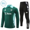 Sudadera De Entrenamiento Manchester United Cremallera De Cuarto 2024-25 Verde - Niño